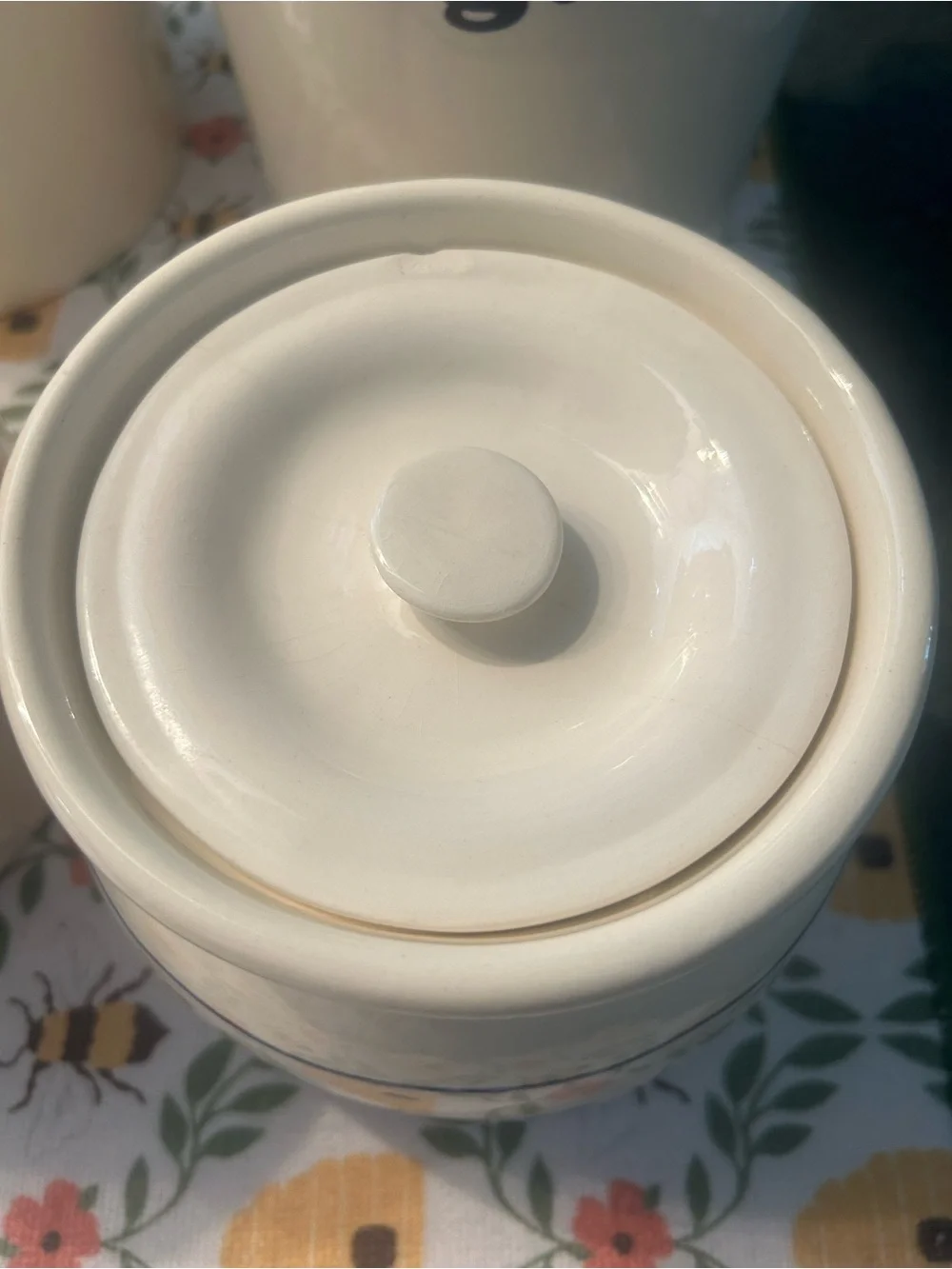 Ceramic Kitchen Canister Set - Flour Sugar Coffee Tea
